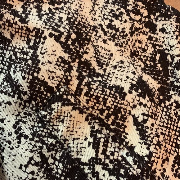 Something Navy womens medium snake skin trench coat jacket business black cream - Picture 6 of 10